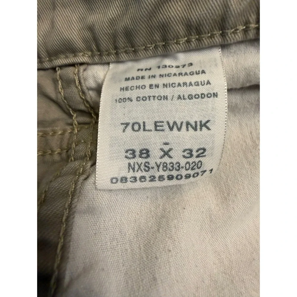 Wrangler Authentics Mens Cargo Pants Khaki Tan Cotton Twill 38x32 70LEWNK